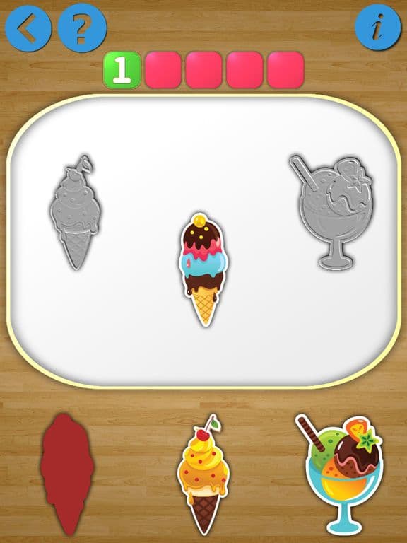 The shadow puzzle sweets. Educational game HD Free