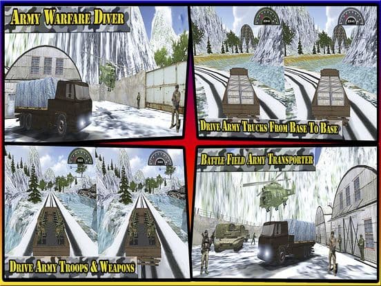 VR Army Truck Driver: Real Mountain Snow Drive screenshot 2