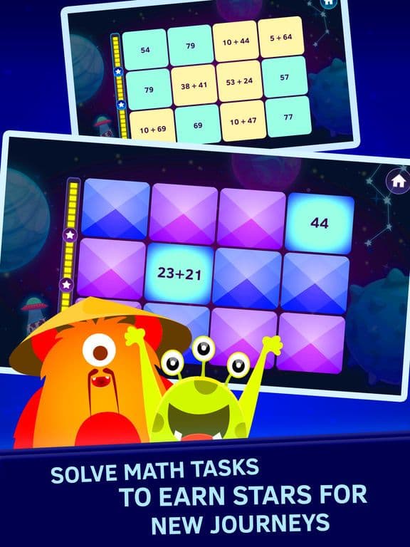 Math Matching Game. Space Math qiuz