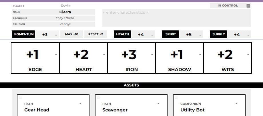 Starforged Crew Sheet screenshot 2