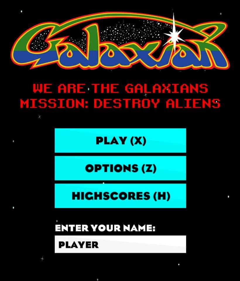 Galaxian (itch) (Joe Allen) screenshot 2