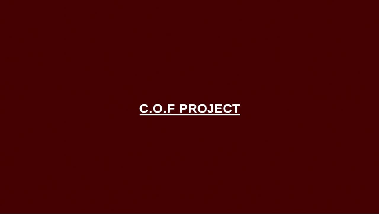 C.O.F Project (Prototype)