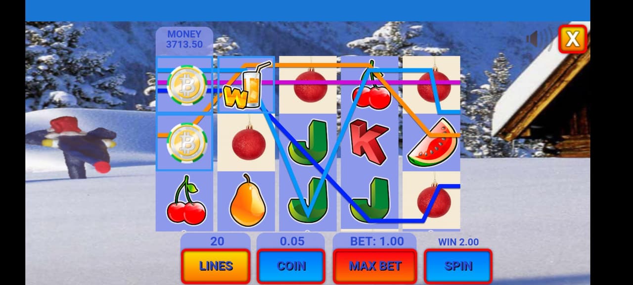 Bloo rat Christmas slot machine