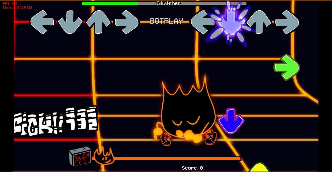 FNF: Glitcher but Hex and Wire Firey Sings it screenshot 4