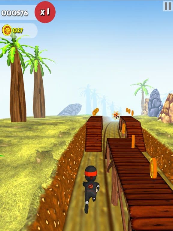 Clumsy Kid Ninja Runner: Sky Surfer Real Challenge Game
