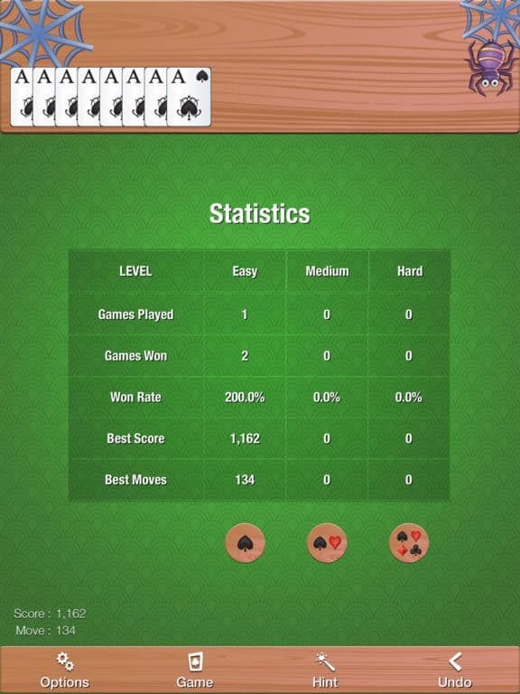 Relaxed Spider Solitaire