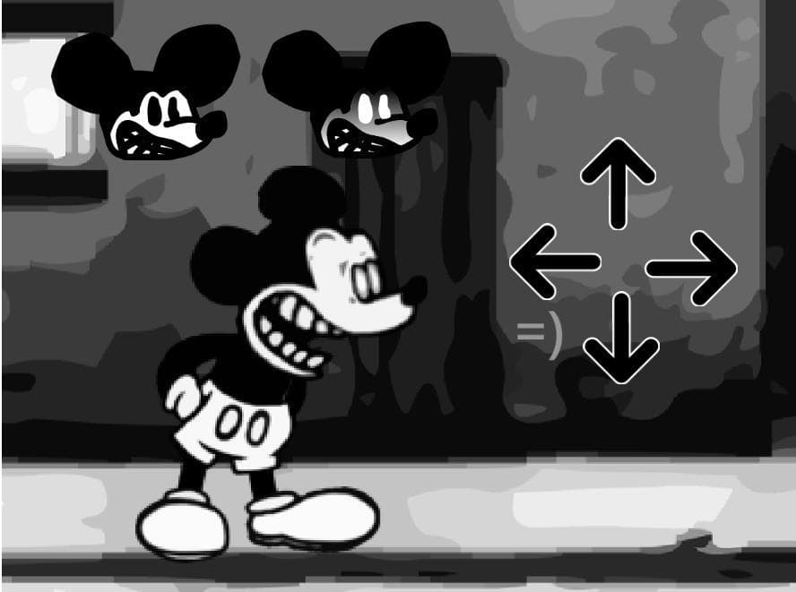 FNF- mickey mouse test (mobile support) creepypasta