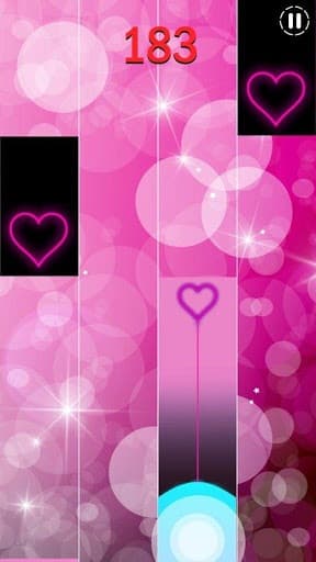 Heart Piano Tiles Pink