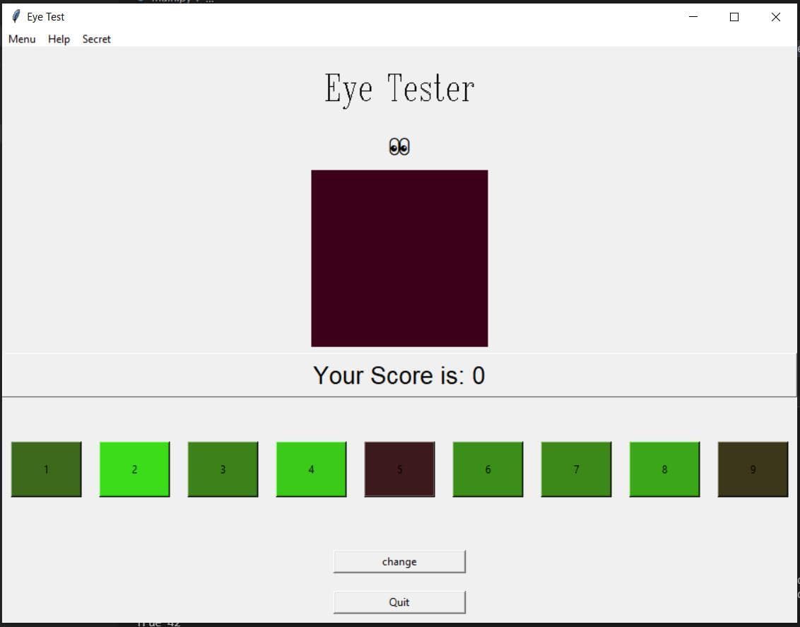 Eye tester Game