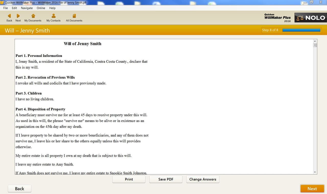 Quicken WillMaker Plus 2016 screenshot 2