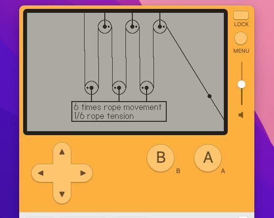 Pulley Simulation for Playdate screenshot 2