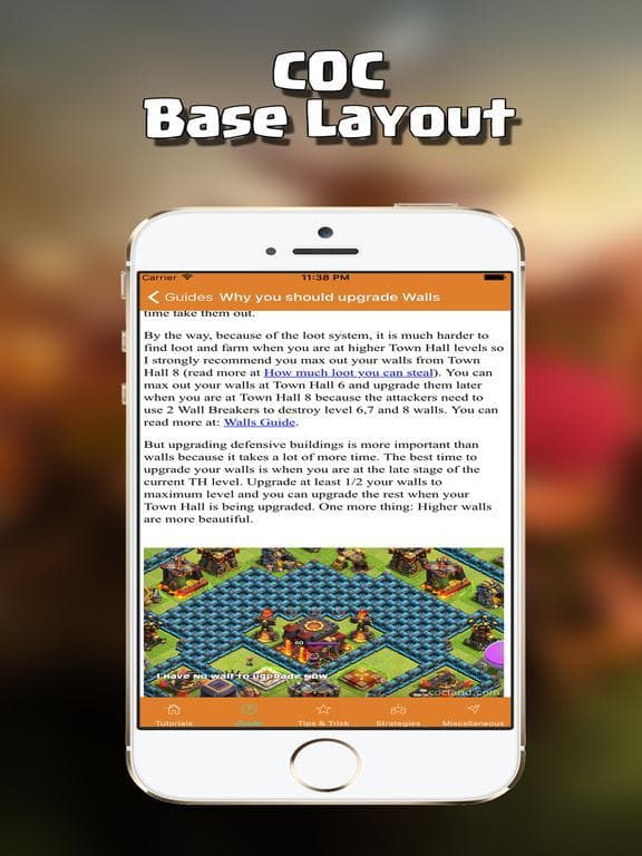 Guide for Clash of Clans - Coc Free Gem Tips Tricks, Bases layouts screenshot 2