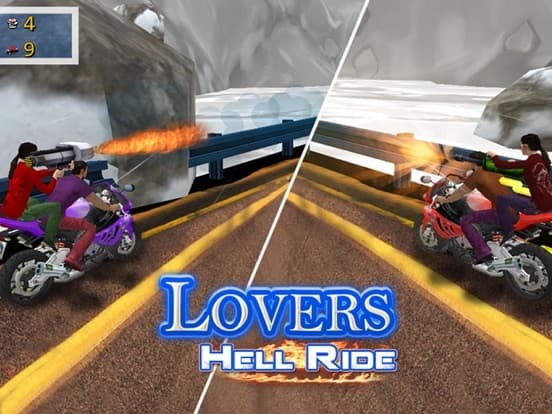 Lovers Hell Ride - Free Racing and Shooting Game screenshot 2