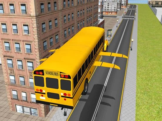 Flying School bus Simulator game screenshot 4