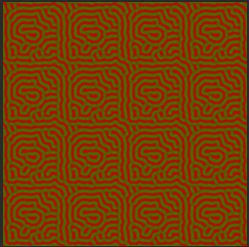 Turing Reaction Diffusion Patterns
