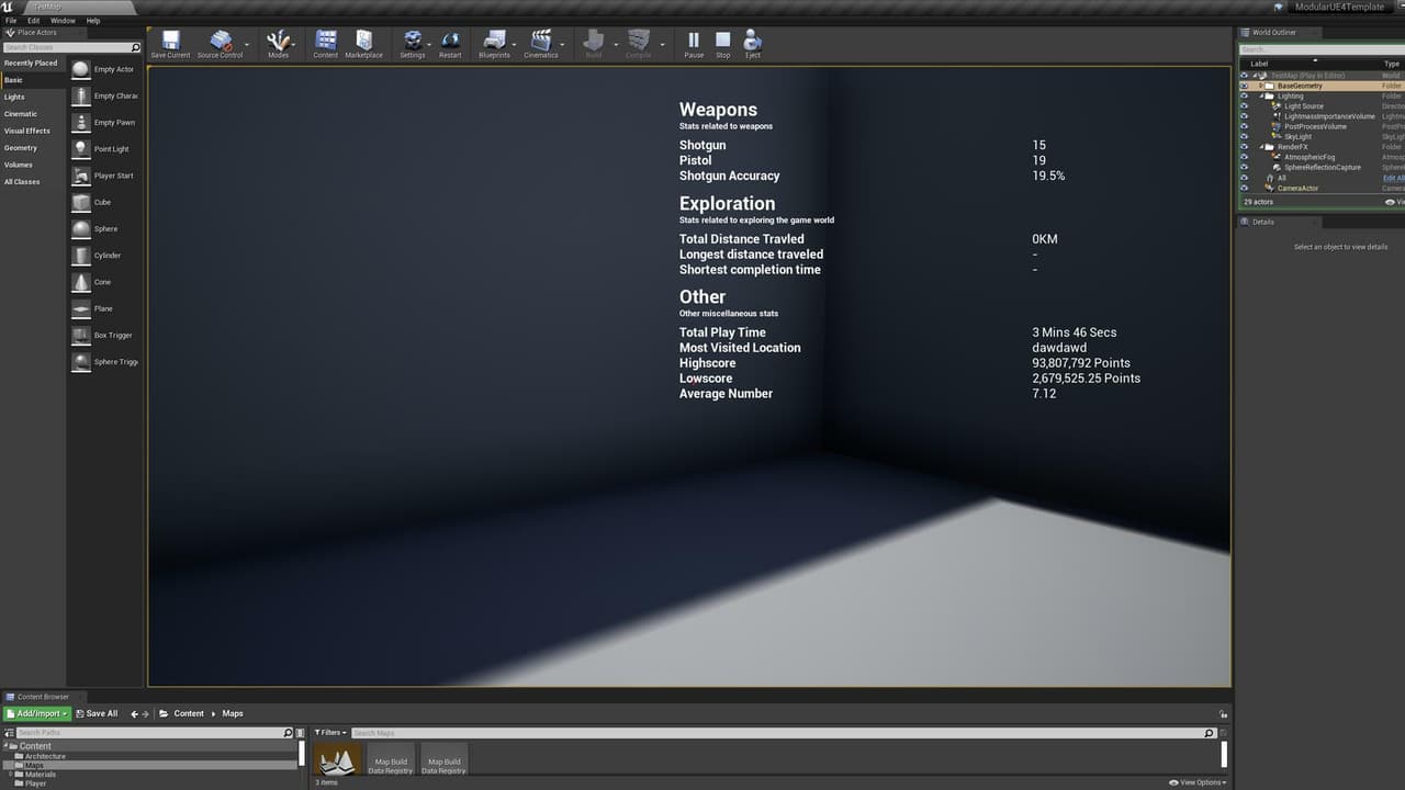 UE4 Player Statistics (Free Plugin) screenshot 2
