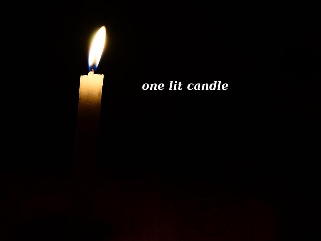 One Lit Candle