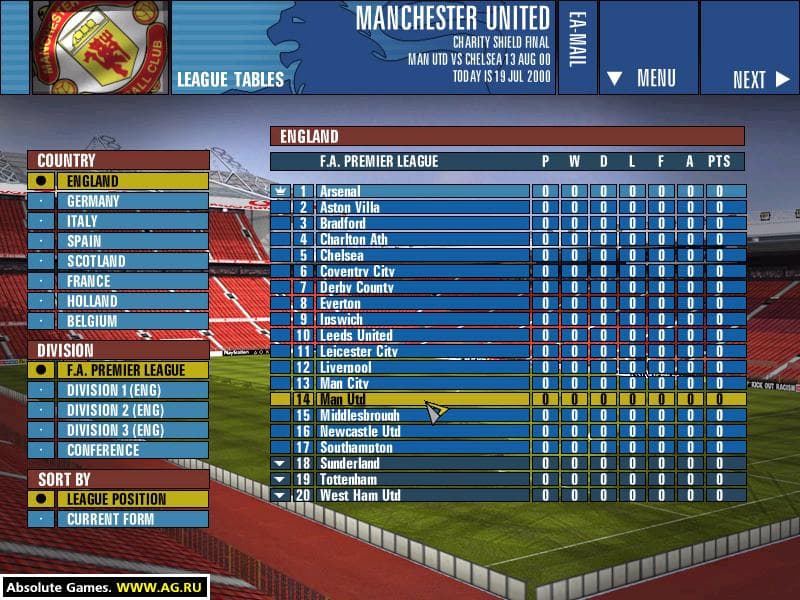 FA Premier League Football Manager 2001 screenshot 4