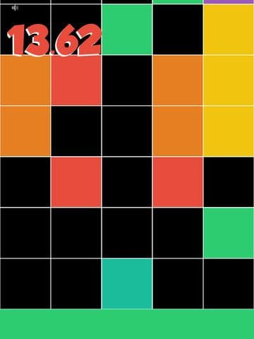 Dont tap any black tile! Touch the lowest colored tile only! Reach the target as soon as possible. screenshot 4