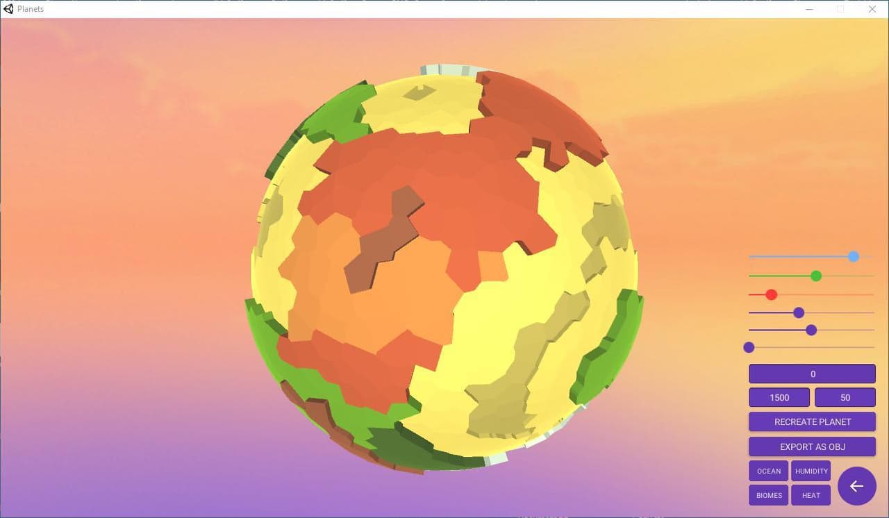 Procedural Voronoi Planets screenshot 3
