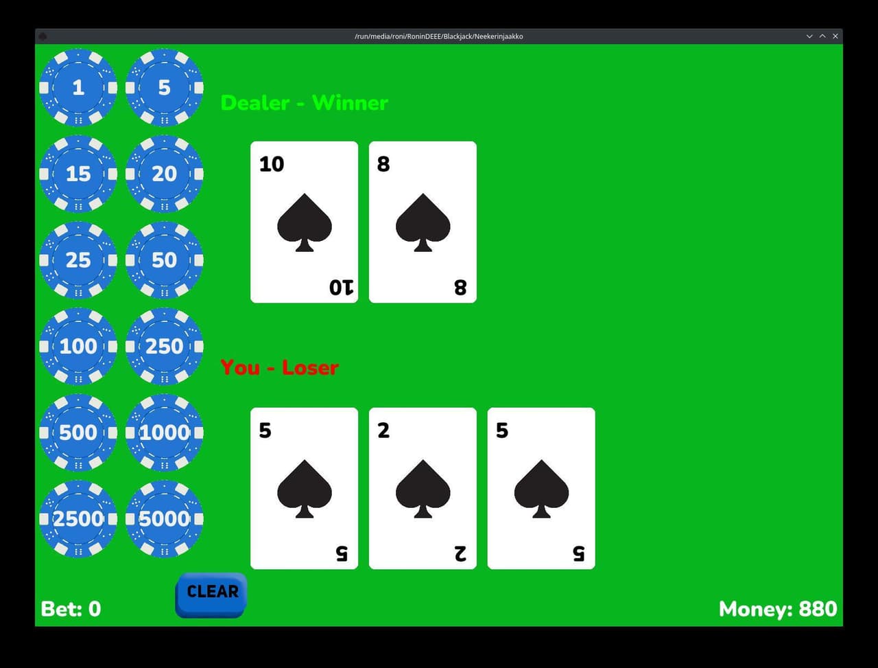 Blackjack (Web) screenshot 3