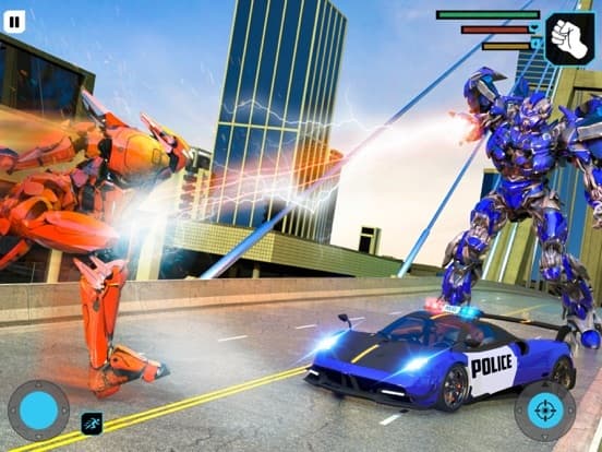 Police Robot War Car Games 3D screenshot 5