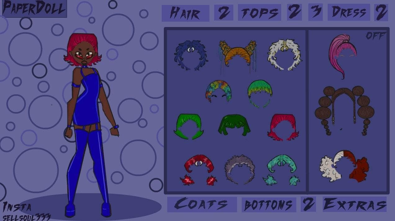 Paper doll Dress up game