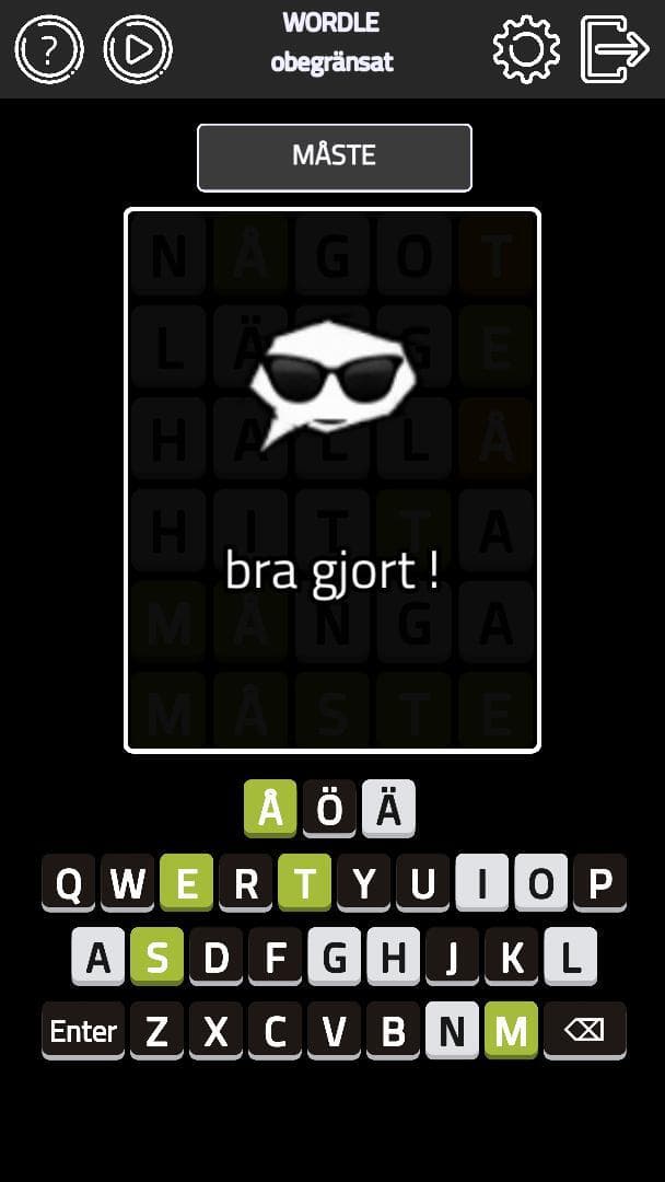 Wordle svenska screenshot 2
