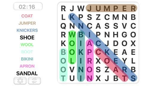 Word Search Games in english screenshot 5