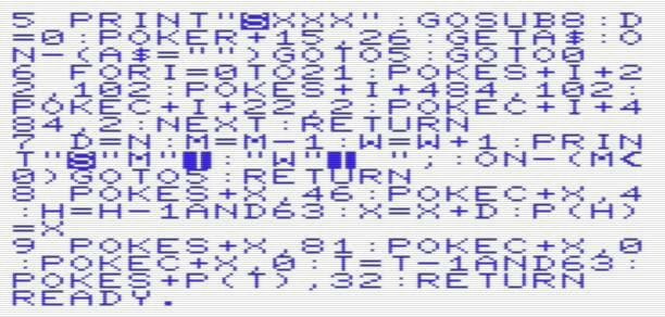GO HOLE ASCII (Vic20)