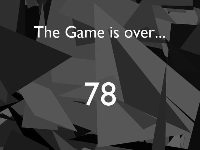Is the Game Over?