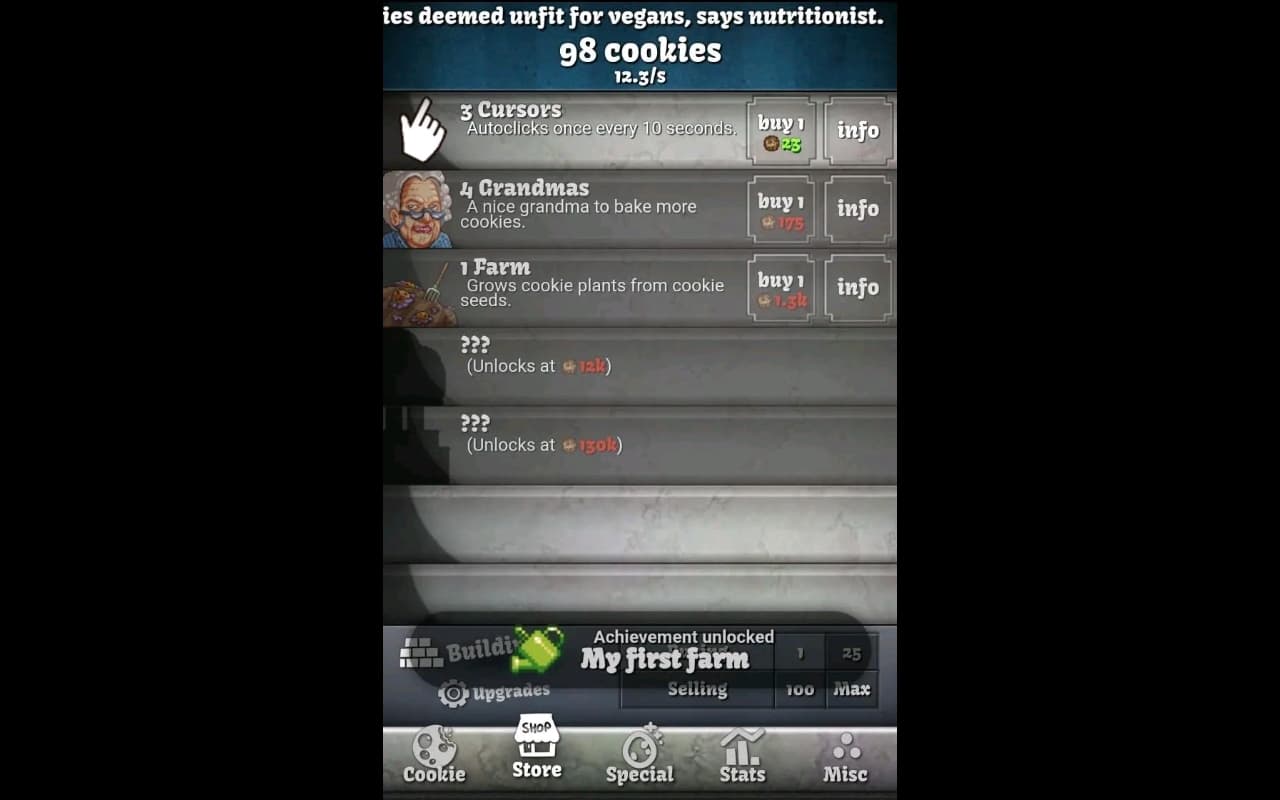 Cookie clicker (itch) (The trollge games) screenshot 3