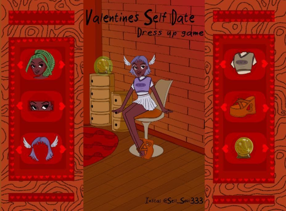 Valentines Self Date Dress up game screenshot 3