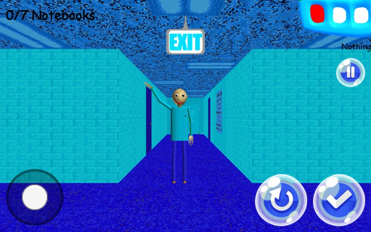 Baldis basics blue world android mod screenshot 2