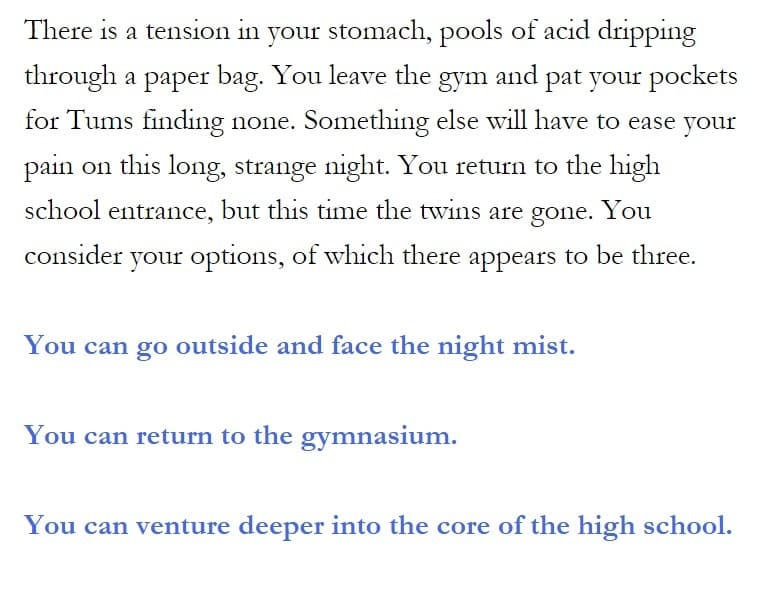 Decade: a text adventure screenshot 3
