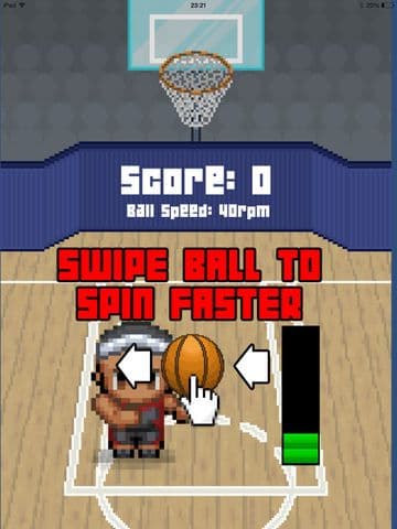 Spin the ball - Basketball Game Retro screenshot 2