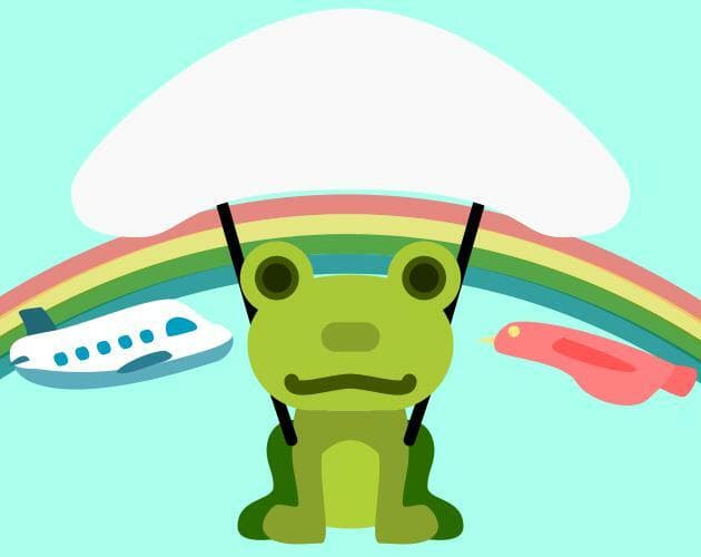 Falling frog