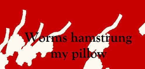 Worms Hamstrung my Pillow