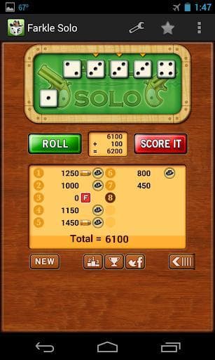 Farkle Solo Solitaire - Free screenshot 3