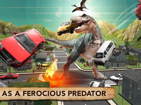 Dinosaur Simulator Trex Destruction Jurassic Forest & City Hungry Dino Carnage screenshot 2