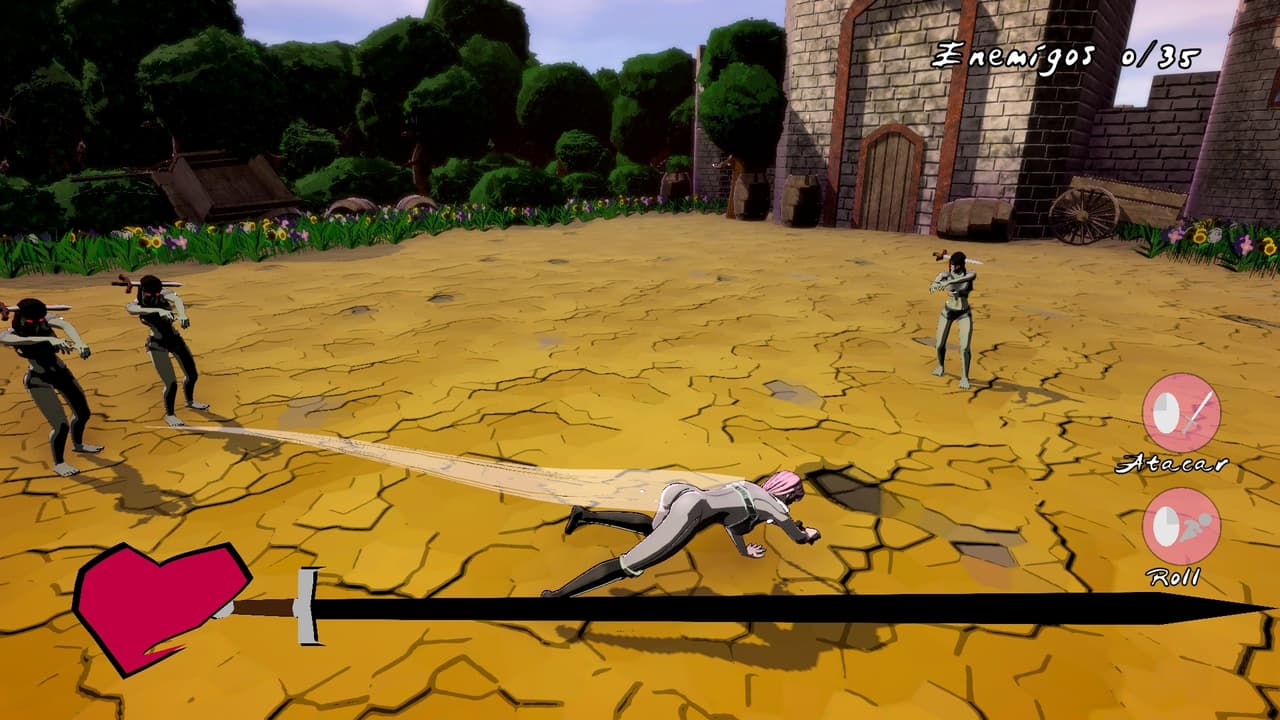 La guerrera que tenia la maldición de que su espada se hacia demasiada larga screenshot 4