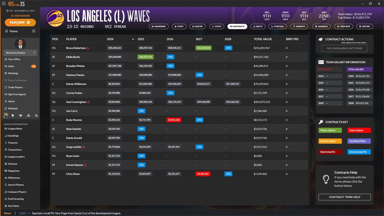 Draft Day Sports: Pro Basketball 2025 screenshot 4