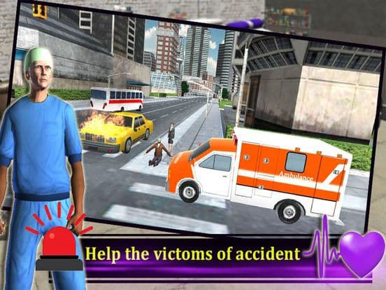 Ambulance Rescue Driver 3d 2016: free game screenshot 2