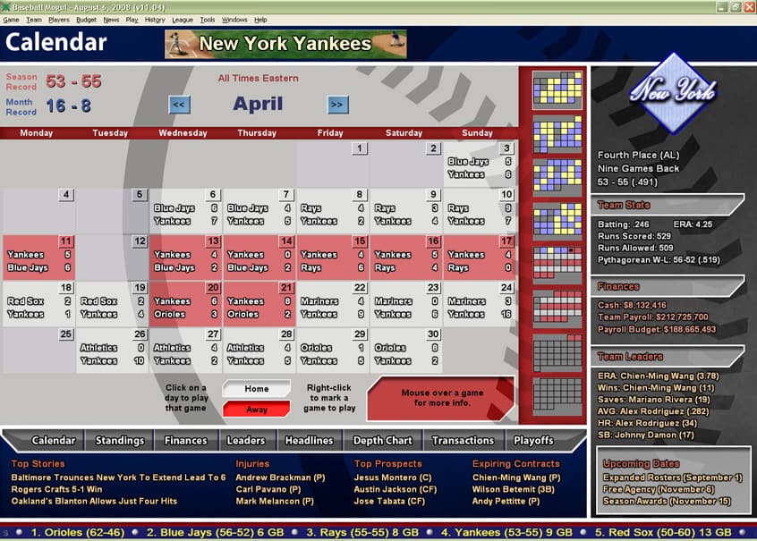 Baseball Mogul 2009 screenshot 4
