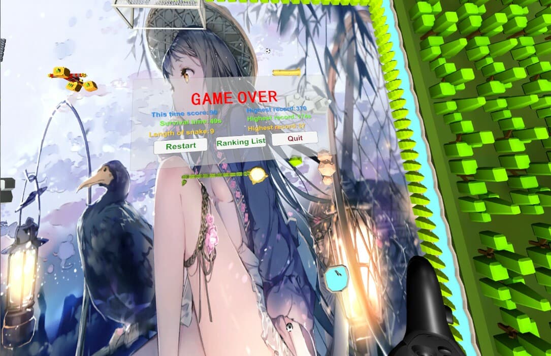 VR RETRO SNAKE ON GIRLS screenshot 2