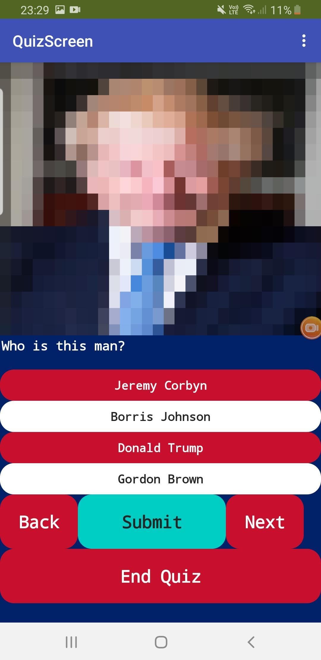 BritishTriviaQuiz screenshot 2