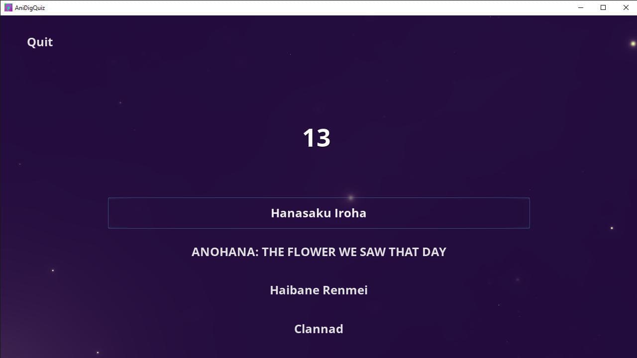 Anidigquiz screenshot 3