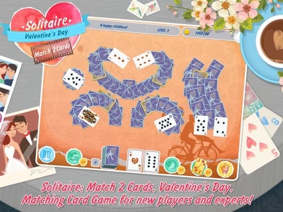 Solitaire: Match 2 Cards. Valentines Day Free. Matching Card Game screenshot 2