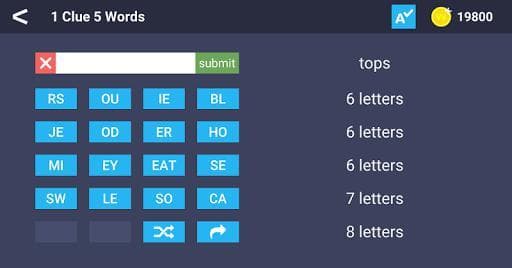 1 Clue 5 Words - Word Game screenshot 4
