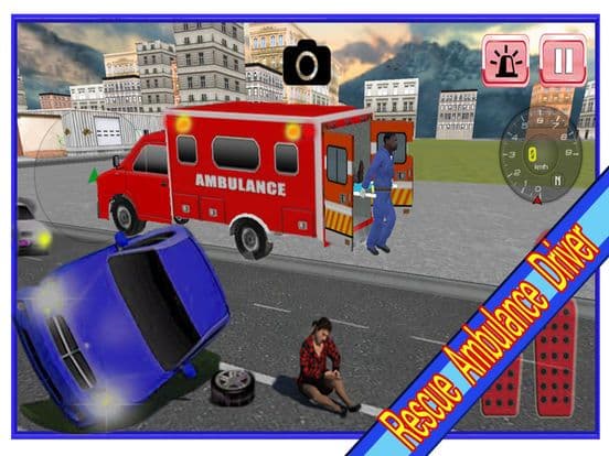 Rescue Ambulance Driver 3d simulator - On duty Paramedic Emergency Parking, City Driving Reckless Racing Adventure screenshot 4